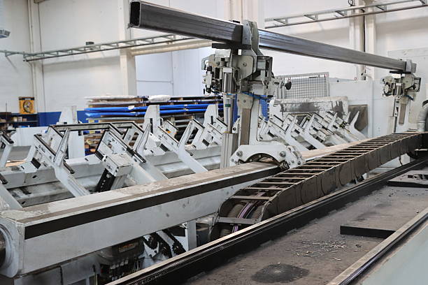 istock Industrial milling machine. Robotic machinery. Benchtop drill press with coolant. Vocational training. High-demand jobs. Metal industry. 2240707970