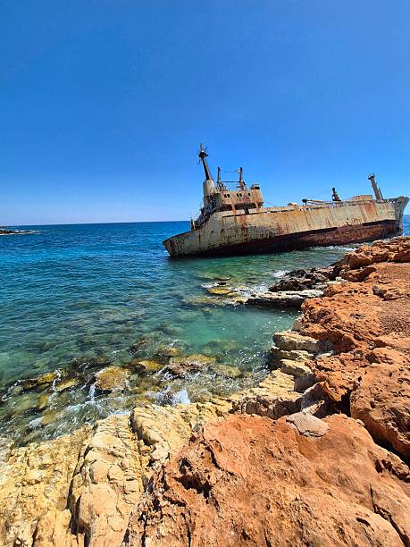 istock an abandoned sea vessel aground 2240709770