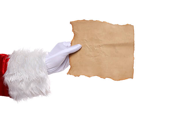 istock PNG, Santa's hand with paper, isolated on white background 2240712113