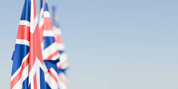 istock United Kingdom flag of silk-3D illustration. 3d render. 2240717670