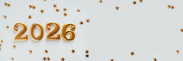 istock Happy New Year 2026. Golden numbers on a white background 2240720738