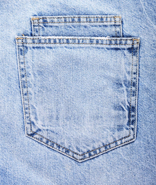 istock Showcasing a classic style, this denim pocket piece is crafted in light blue fabric with decorative stitching. 2240723948