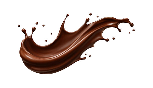 istock Realistic chocolate splash with drops. Dessert and confectionery concept. Vector illustration 2240724677