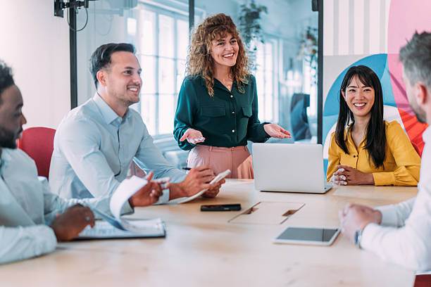 istock Team of professionals during a meeting. 2240724961