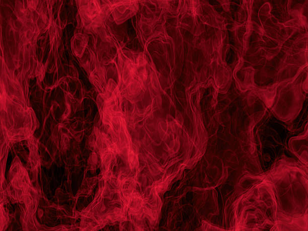 istock Red mist flow resembling fire in darkness 2240725222