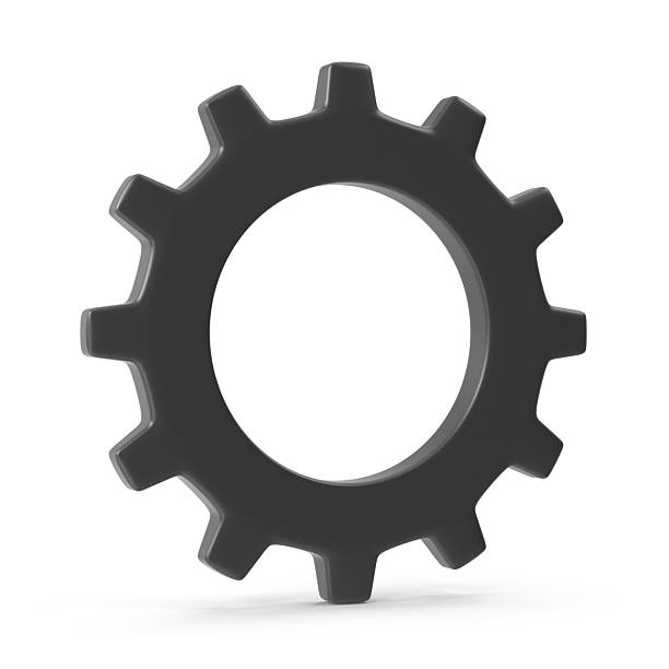 istock Dark Gray 3D Gear Icon on White Background 2240732286