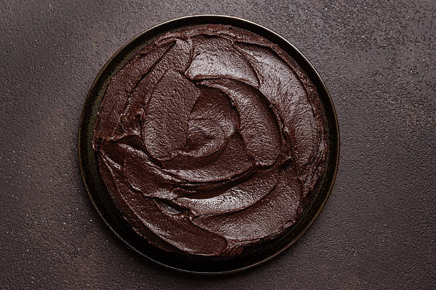 istock Chocolate brownie cake with chocolate ganache topping 2240737262