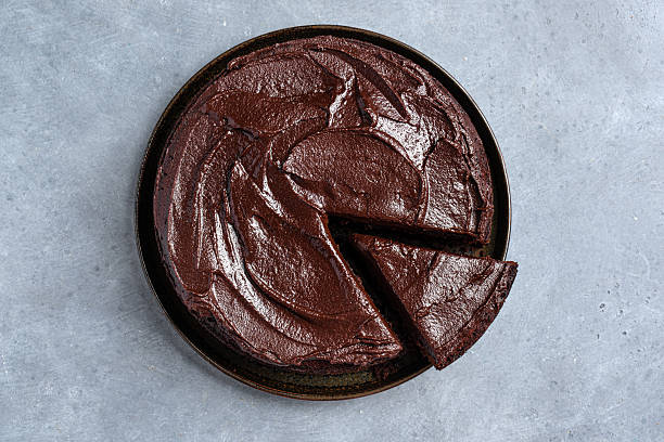 istock Chocolate brownie cake with rich chocolate topping 2240737432