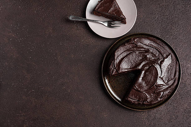 istock Chocolate brownie cake with rich chocolate topping 2240738001