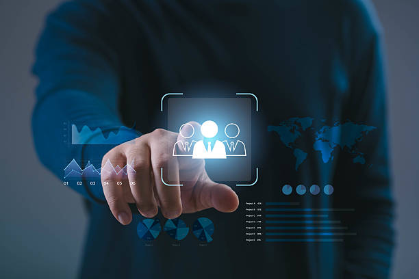 istock Businessman selecting virtual team icon with digital interface, concept of human resources, recruitment, work management, talent acquisition, corporate strategy, global business technology solutions. 2240738881