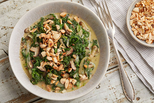 istock Creamed spinach with shiitake mushrooms 2240739337