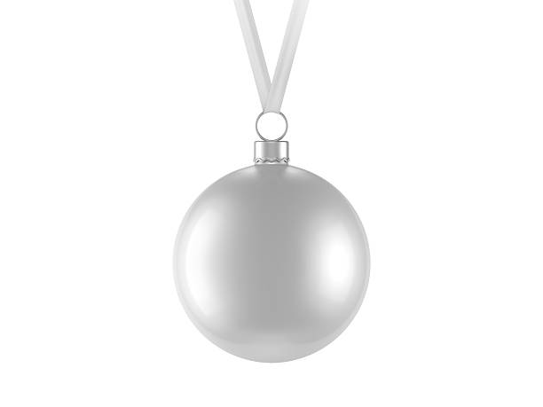 istock Christmas Ball Mockup on a Ribbon 2240741686