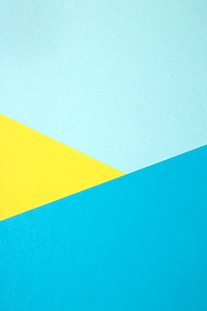 Simple Paper Card Primary Colour Lined Geometric Shapes in Multicolour Rainbow Calm Background