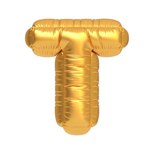 istock Gold Balloon Letter T Isolated on White 2240766172