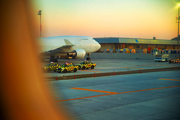 Closeup of huge cargo aircraft