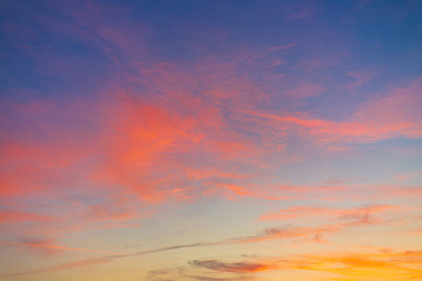 istock Cloud and sky backdrop in the morning and evening,Dusk sky background in the evening with sunset cloud and natural gradient light on colorful panoramic twilight sky backdrop 2240773491