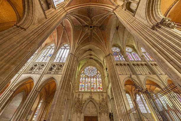 istock Auxerre Cathedral interior showing stunning Gothic architecture 2240773888