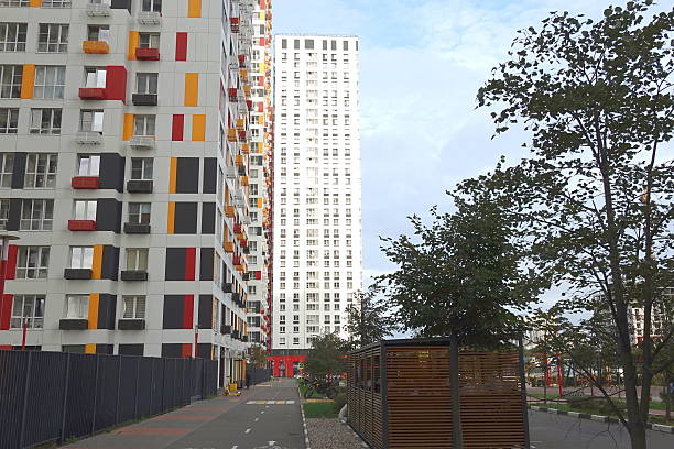 istock Modern residential area in a metropolis. 2240778055