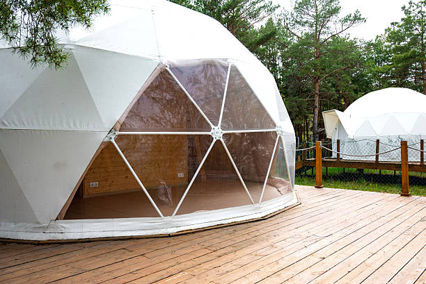 istock Unique dome accommodations nestled in the forest for a peaceful retreat experience 2240778536