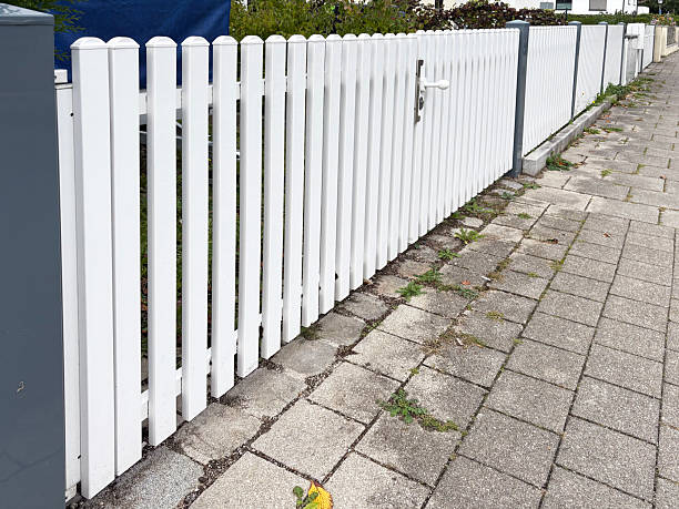 istock White Wooden fence background 2240778770