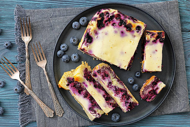 istock Finnish Blueberry pie cut in slices on a plate 2240781169