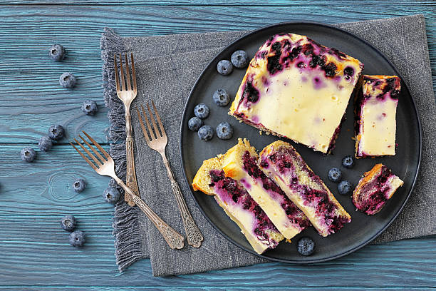istock Finnish Blueberry pie cut in slices on a plate 2240781345