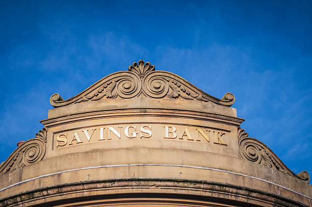 istock Ornate Savings Bank sign 2240782838