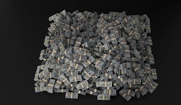 istock Money pile, banknotes, treasure, abstract background, 3D illustration 2240785139