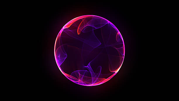 istock Abstract red globe orb. Red and violet particles sphere. Energy orb graphic. Bright glowing rotating 3d sphere. Colorful sphere with swirling smoke effect within. 4K. smoke ball. 2240788357