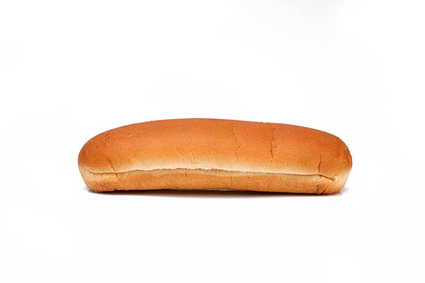 istock Single hot dog bread bun on white background. 2240794779