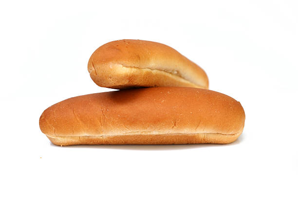 istock Soft bakery hot dog buns on white background. 2240794806
