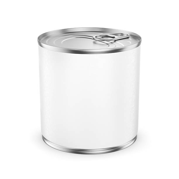 istock Tin can diameter 83mm with blank label isolated on white. 3D rendering. 2240797666