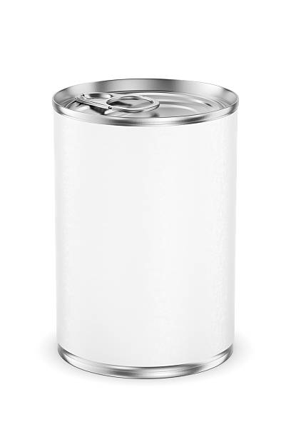 istock Tin can diameter 65mm with paper label isolated on white. 3D rendering. 2240797695