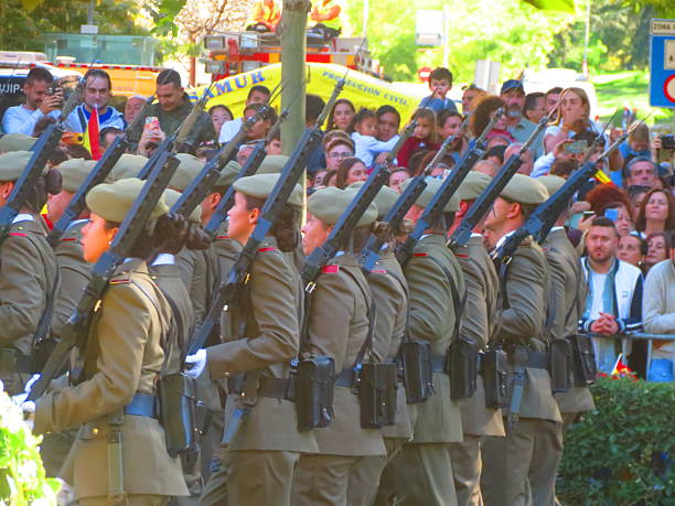 Nicosia, Cyprus - October 01, 2023: Military parade held to celebrate 63rd Independence Day of Cyprus