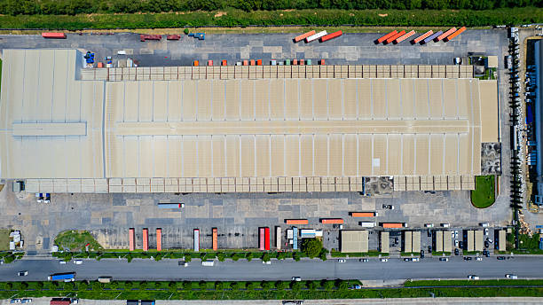 istock Warehouse Container truck, general distribution center 2240803136