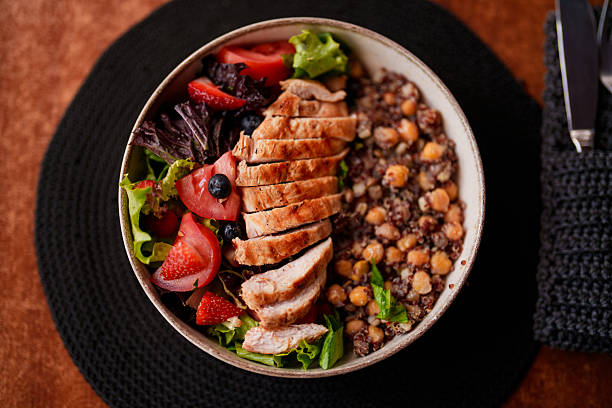 istock Grilled Chicken with Lentil and Chickpea Salad 2240809693