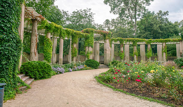 istock Colonnade and flowerbeds in Tiergarten 2240814013