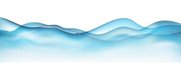 Blue Water Wave IsolatedWhite Background Blue Water Wave Isolated White Background With Gradient Mesh, Vector Illustration water splash white background stock illustrations