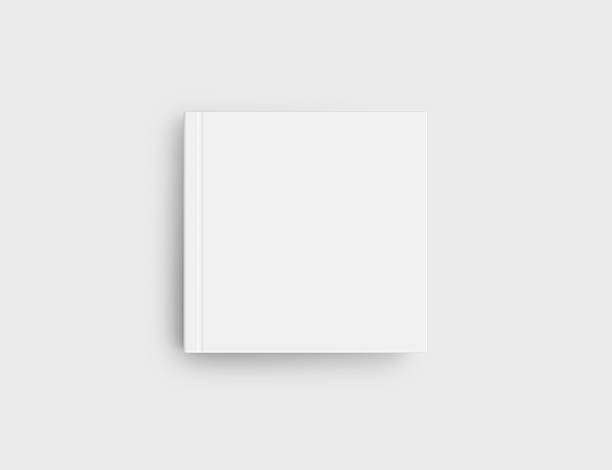 istock Blank hardcover square book, magazine, sketchbook mockup - template on white background 2240830908