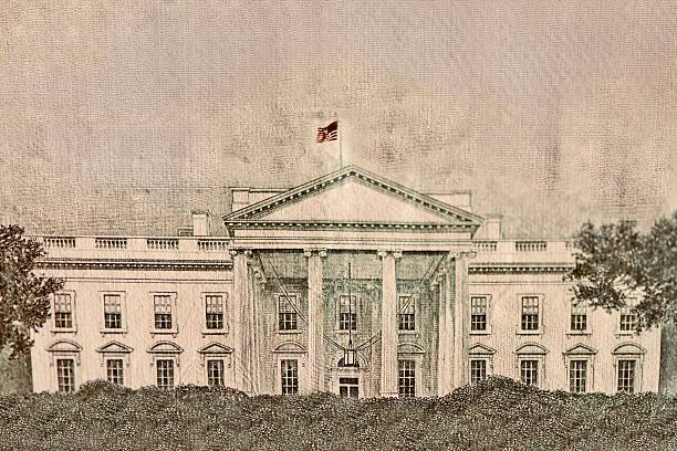 istock The White House, Washington, D.C., USA, engraving 2240832356