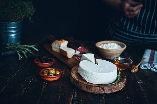 istock Fresh Made White Cheese served with Olives 2240833023