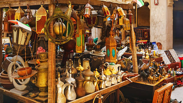 istock Market stall filled with traditional goods and decorative items in Dubai 2240844310