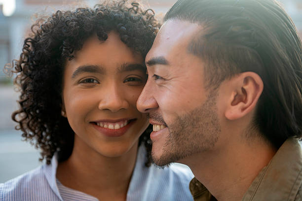 istock Interracial couple smiling, embracing love, happiness 2240850277