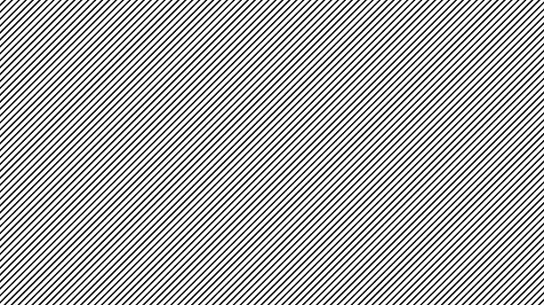 Diagonal line pattern. Black oblique stripes on white background. Vector wallpaper repeating slanted slashes.
