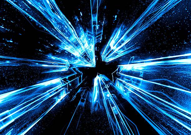 istock 3d illustration of countless abstract blue light arrows 2240880032