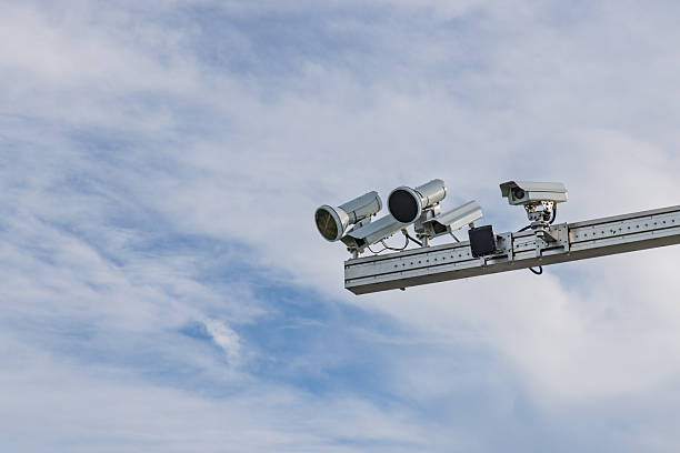 USa America street security camera detail close up