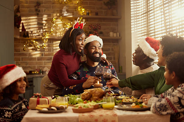 istock Cheers to this lovely Christmas lunch! 2240906276