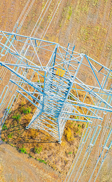 istock Large high-voltage power poles, high-voltage power lines 2240911828