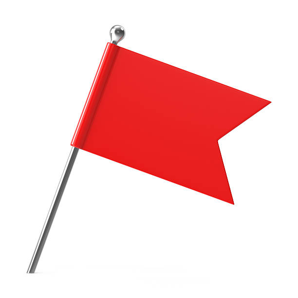 istock Red Flag Pin for Important Points and Markers 2240929075