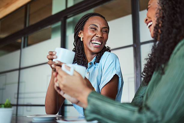 istock Excited Black Businesswoman Bursting with Laughter During Break 2240930720